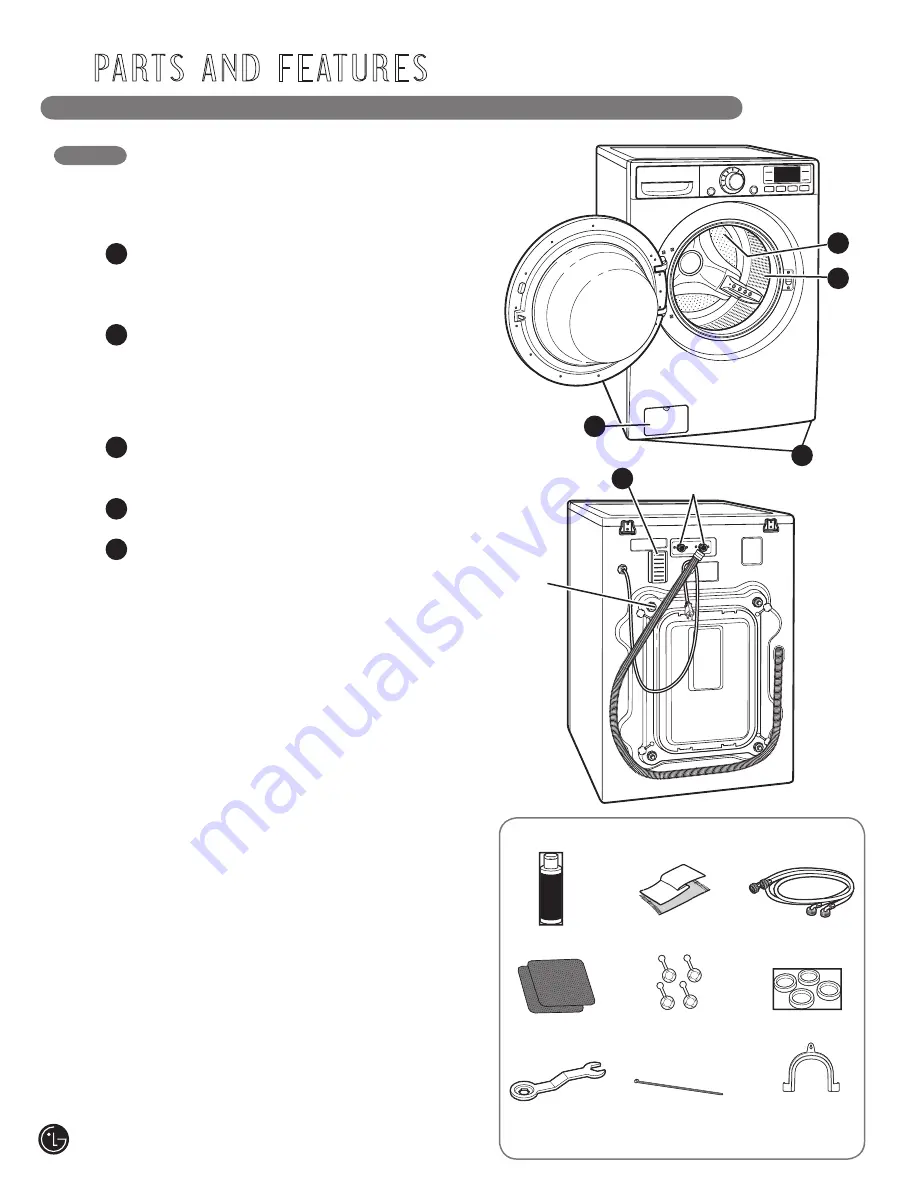 LG STEAM WASHER WDT1652BDS Скачать руководство пользователя страница 8