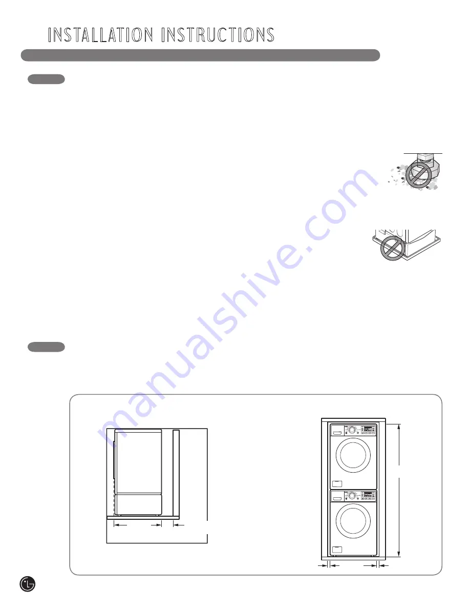 LG STEAM WASHER WDT1652BDS User'S Manual & Installation Instructions Download Page 10