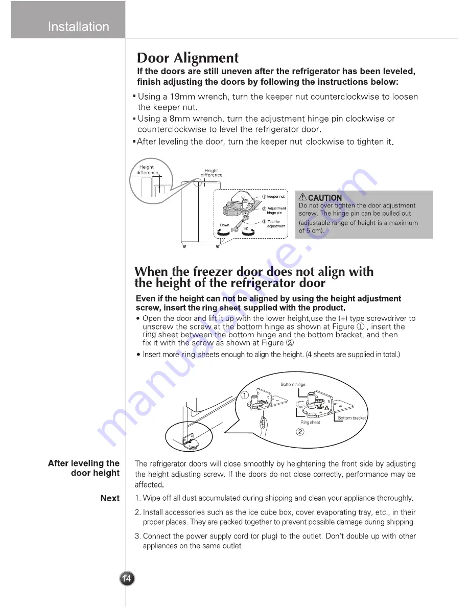 LG SXS Series Owner'S Manual Download Page 14