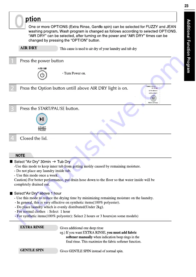 LG T1013TEFT1 Owner'S Manual Download Page 23