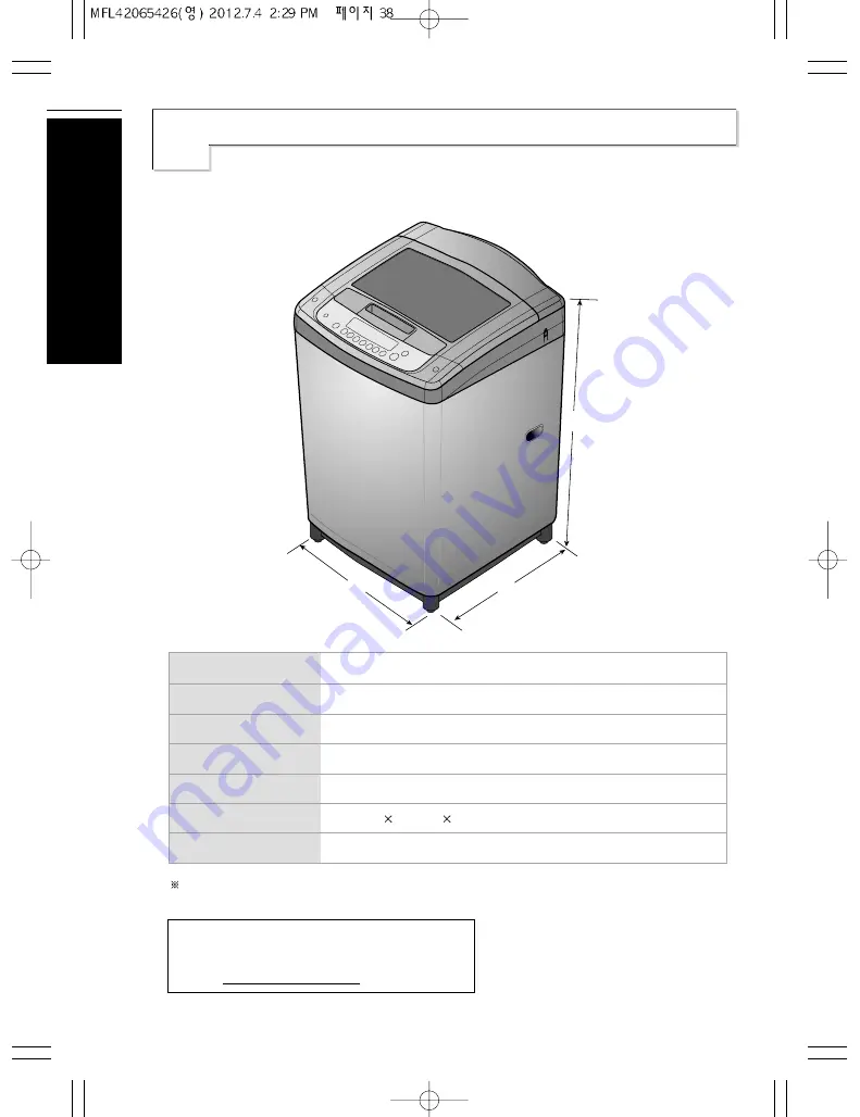 LG T1103TEF1 Owner'S Manual Download Page 38