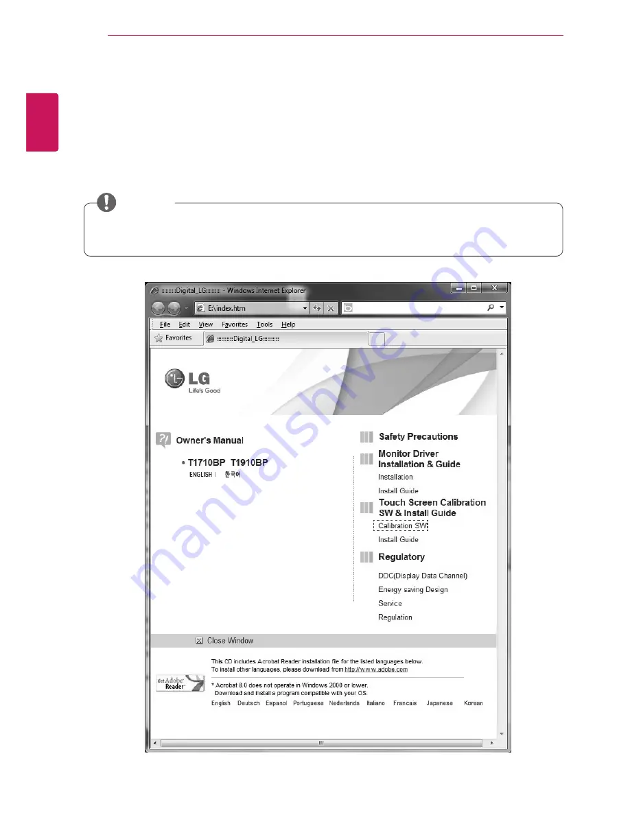 LG T1710BP Owner'S Manual Download Page 58