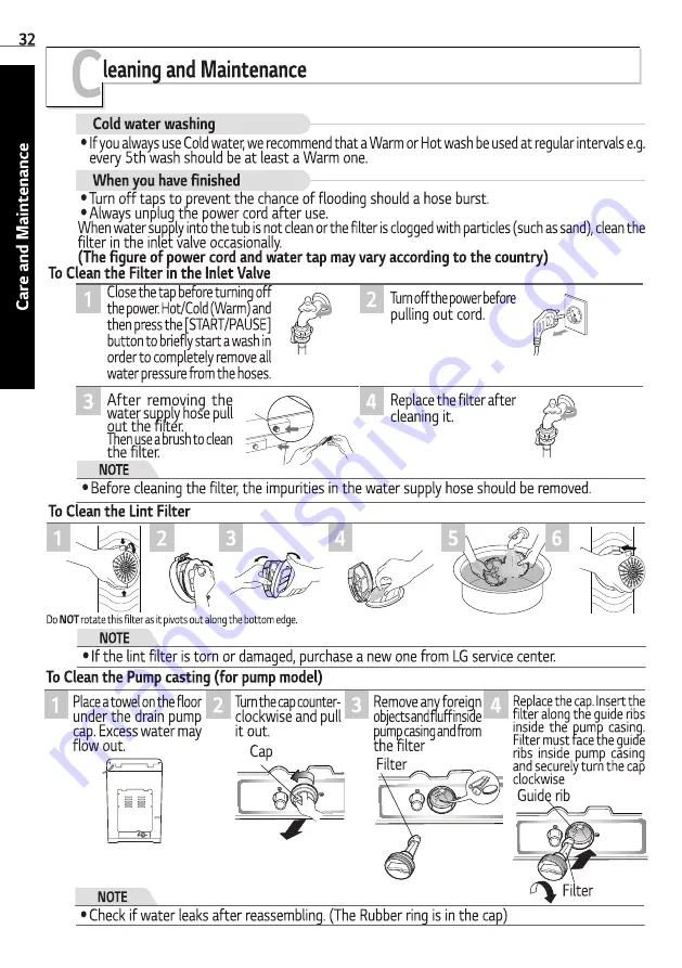 LG T2512VSAM7 Owner'S Manual Download Page 32