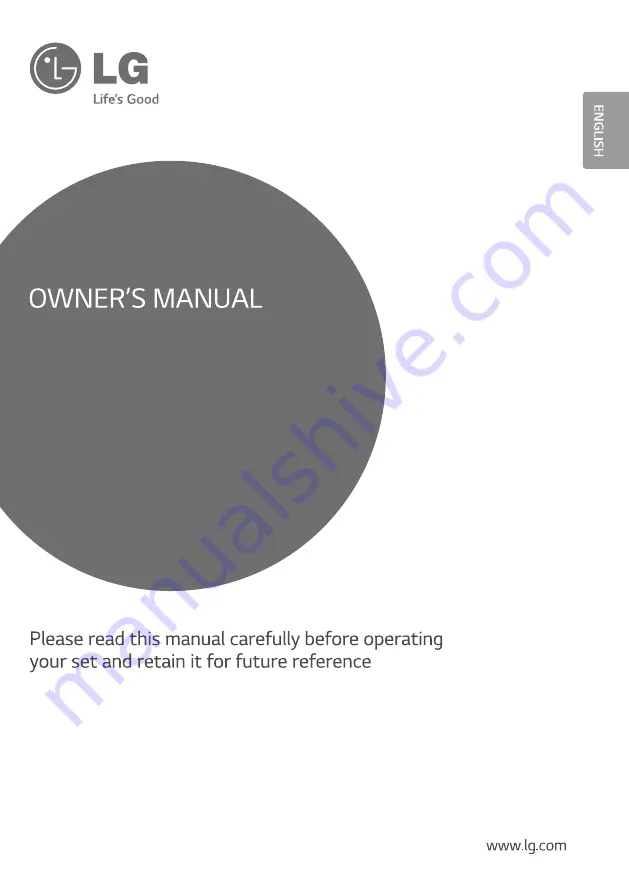 LG T70CPD22P Owner'S Manual Download Page 1