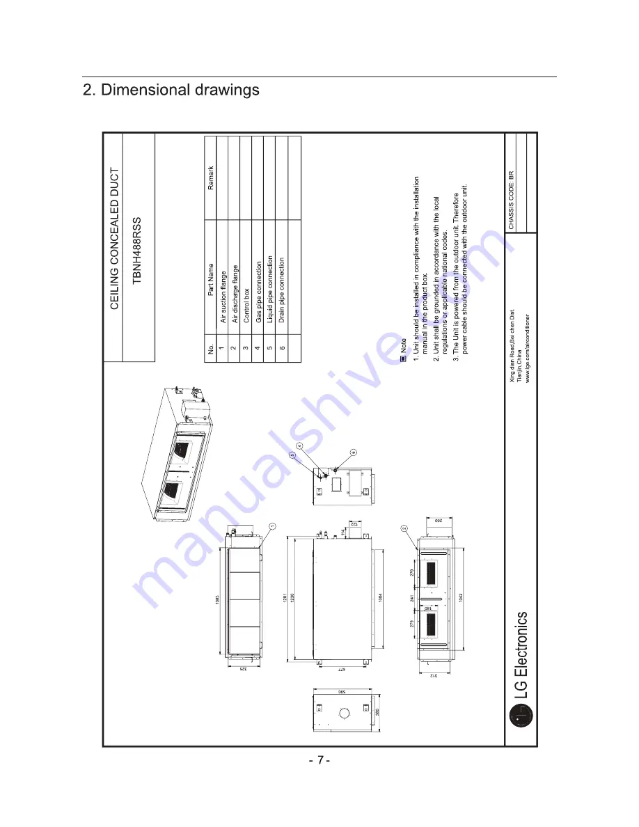 LG TB-H488RSS5 Скачать руководство пользователя страница 7