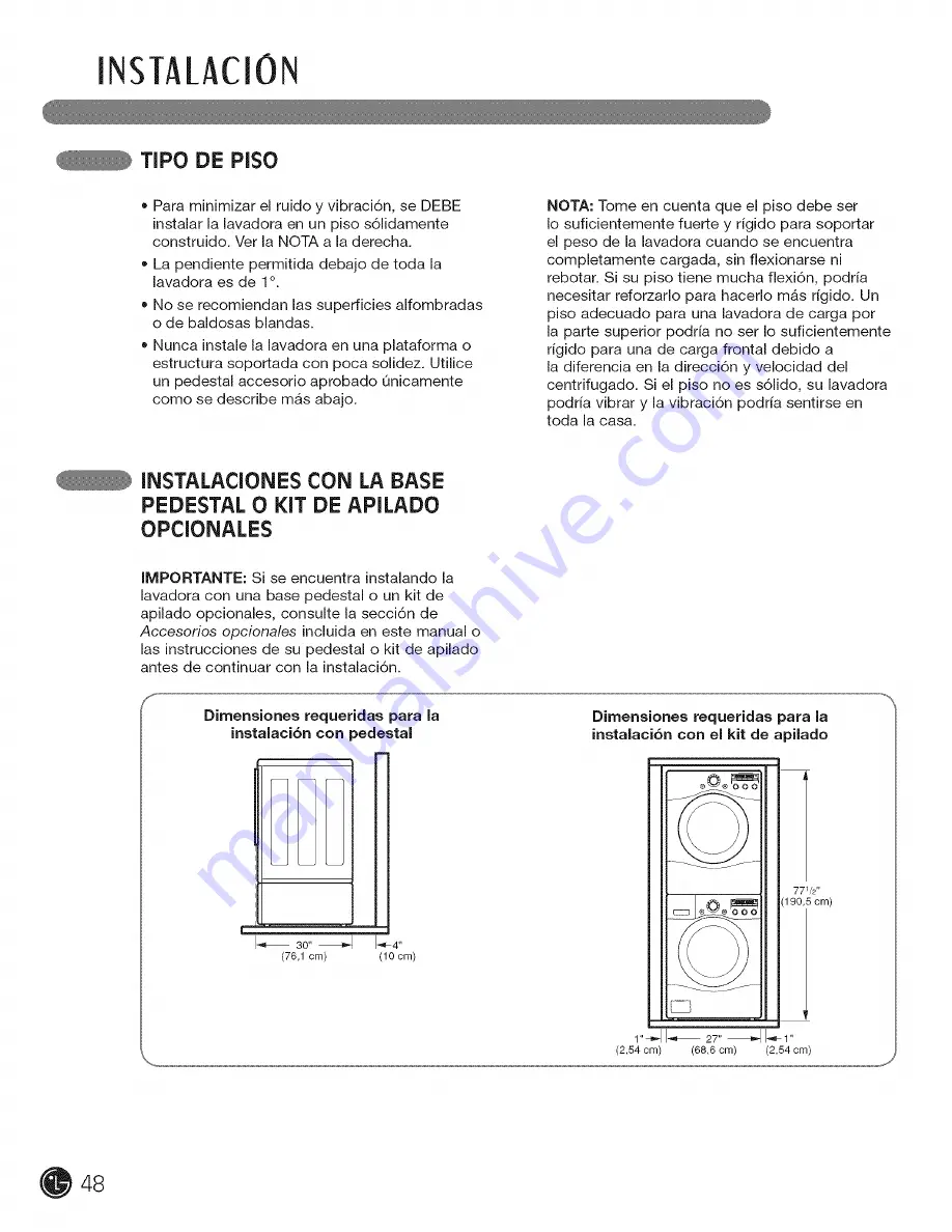 LG TROMM WM2455H Скачать руководство пользователя страница 48