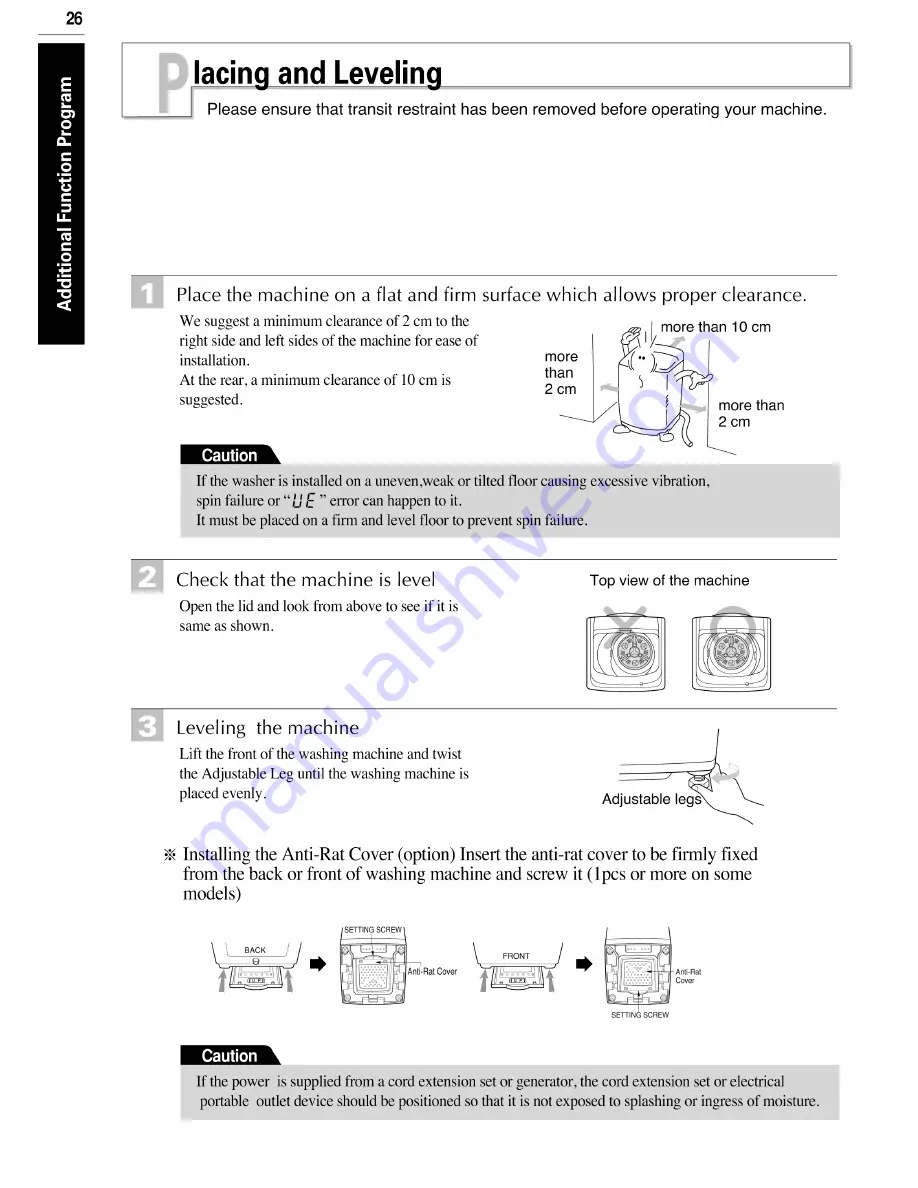 LG WF-1060 Owner'S Manual Download Page 26