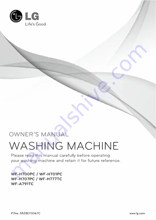 LG WF-A791TC Owner'S Manual Download Page 1