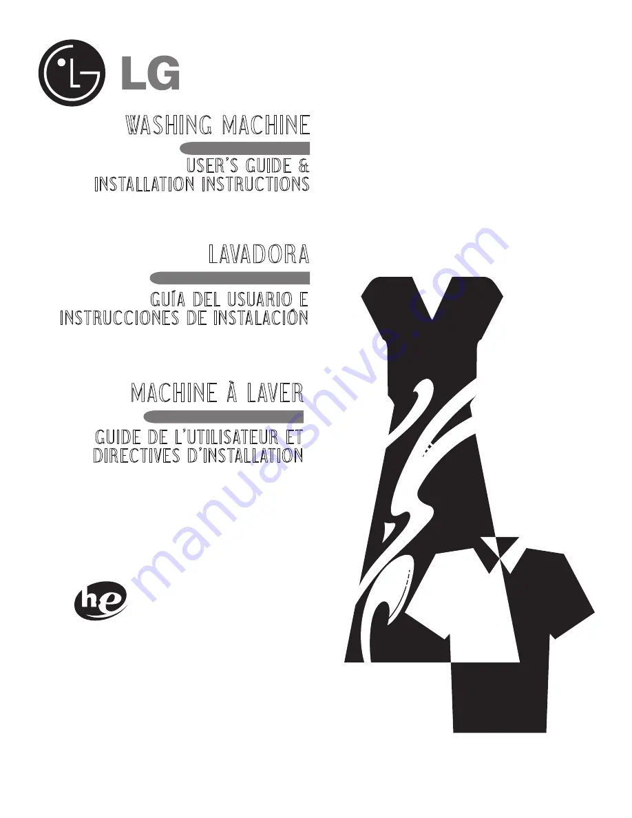 LG WM2140C Series User'S Manual & Installation Instructions Download Page 1