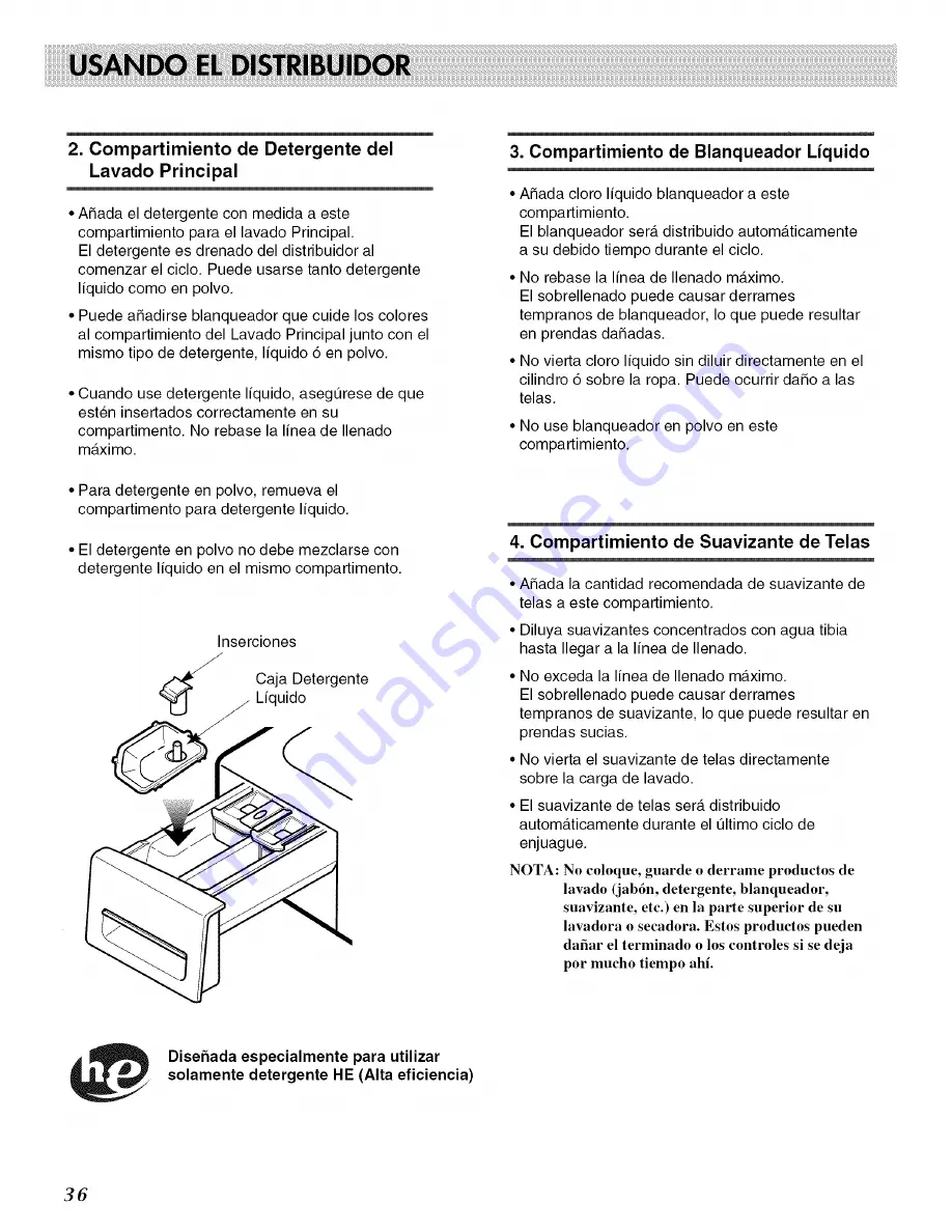 LG WM2487HM series Скачать руководство пользователя страница 36