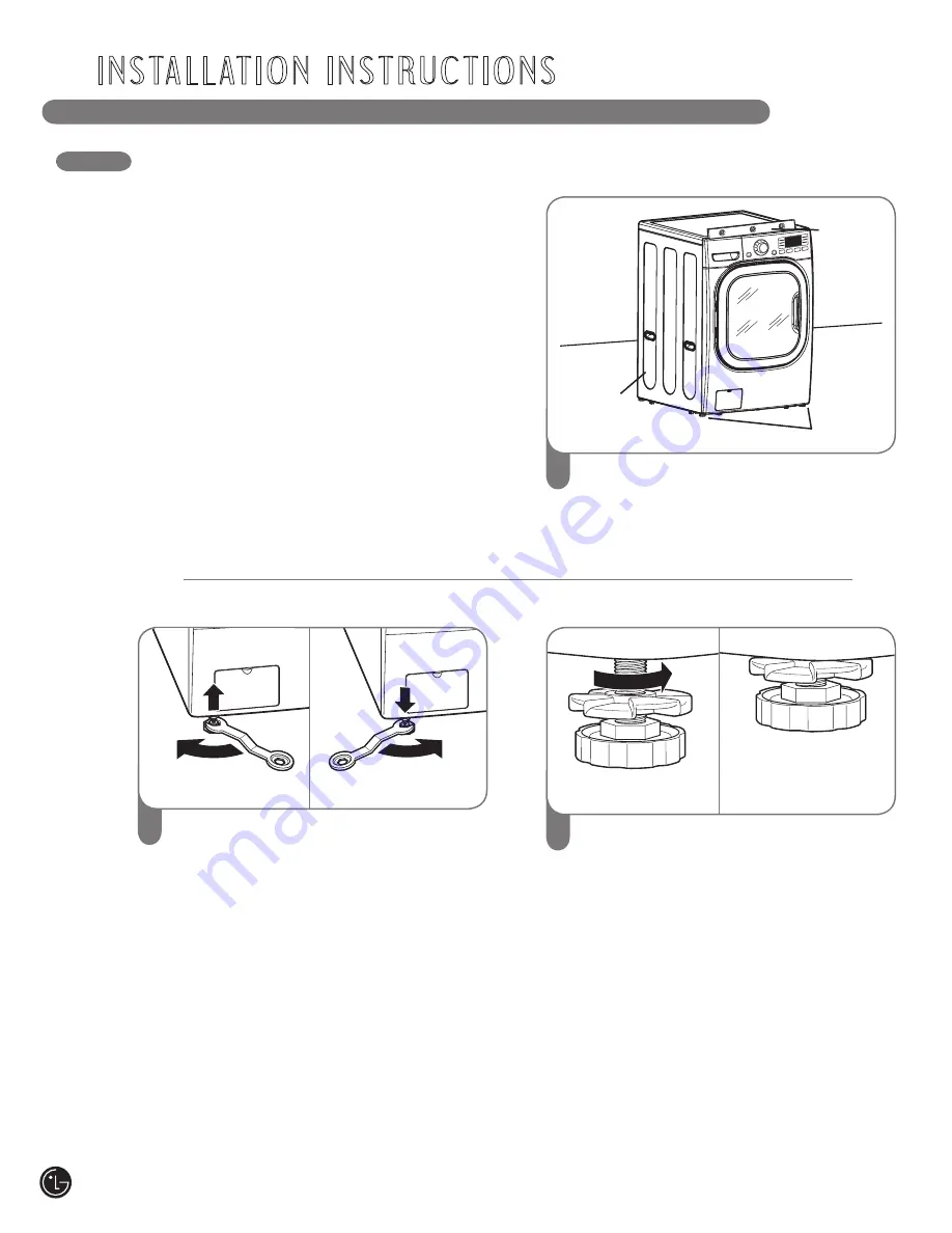 LG WM3001H series User'S Manual & Installation Instructions Download Page 14