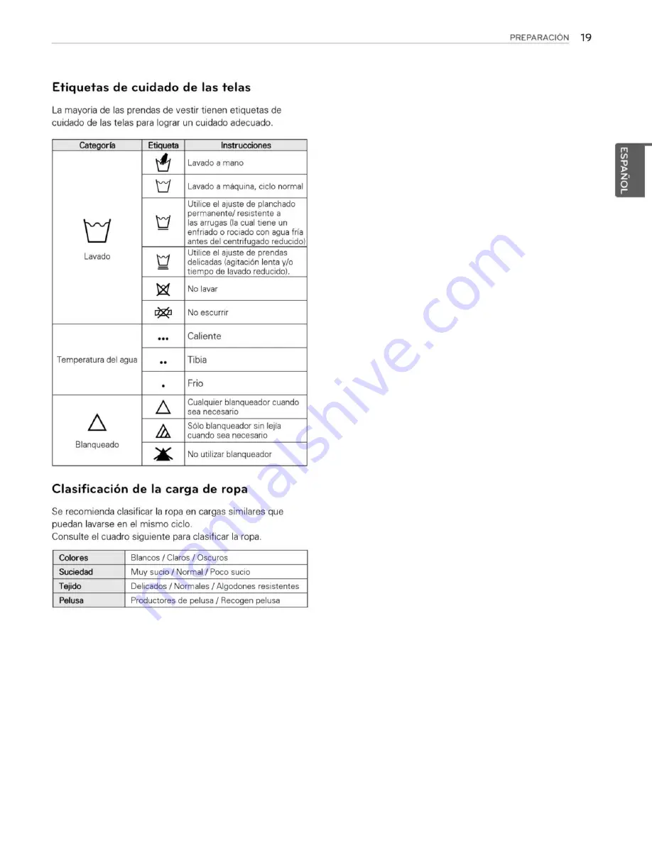 LG WM3050C Series Owner'S Manual Download Page 59