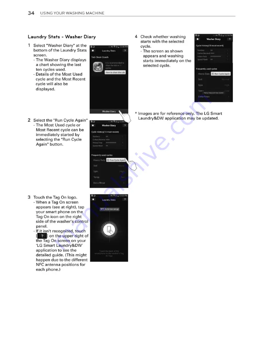 LG WM3370H*A Owner'S Manual Download Page 34