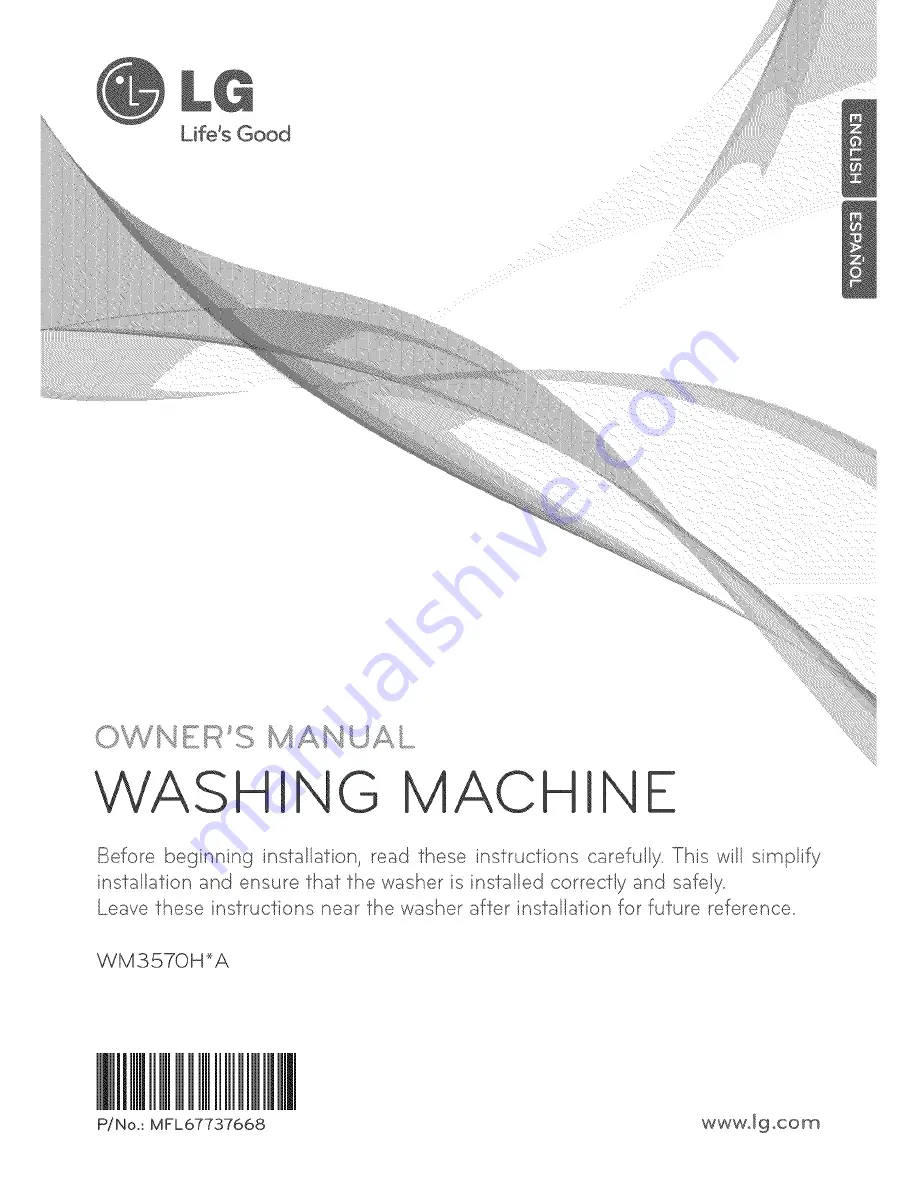 LG WM3570HVA Owner'S Manual Download Page 1