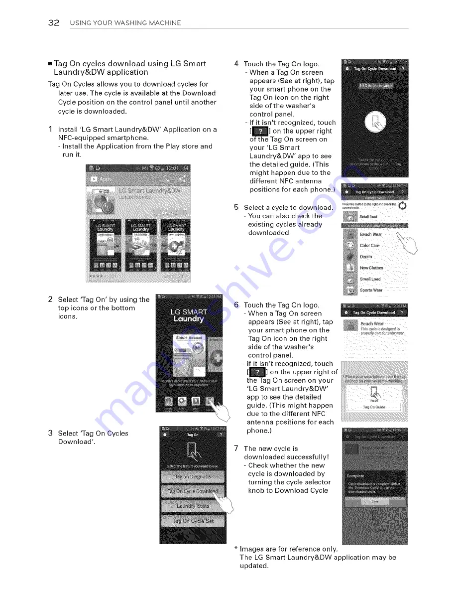 LG WM3570HVA Owner'S Manual Download Page 32