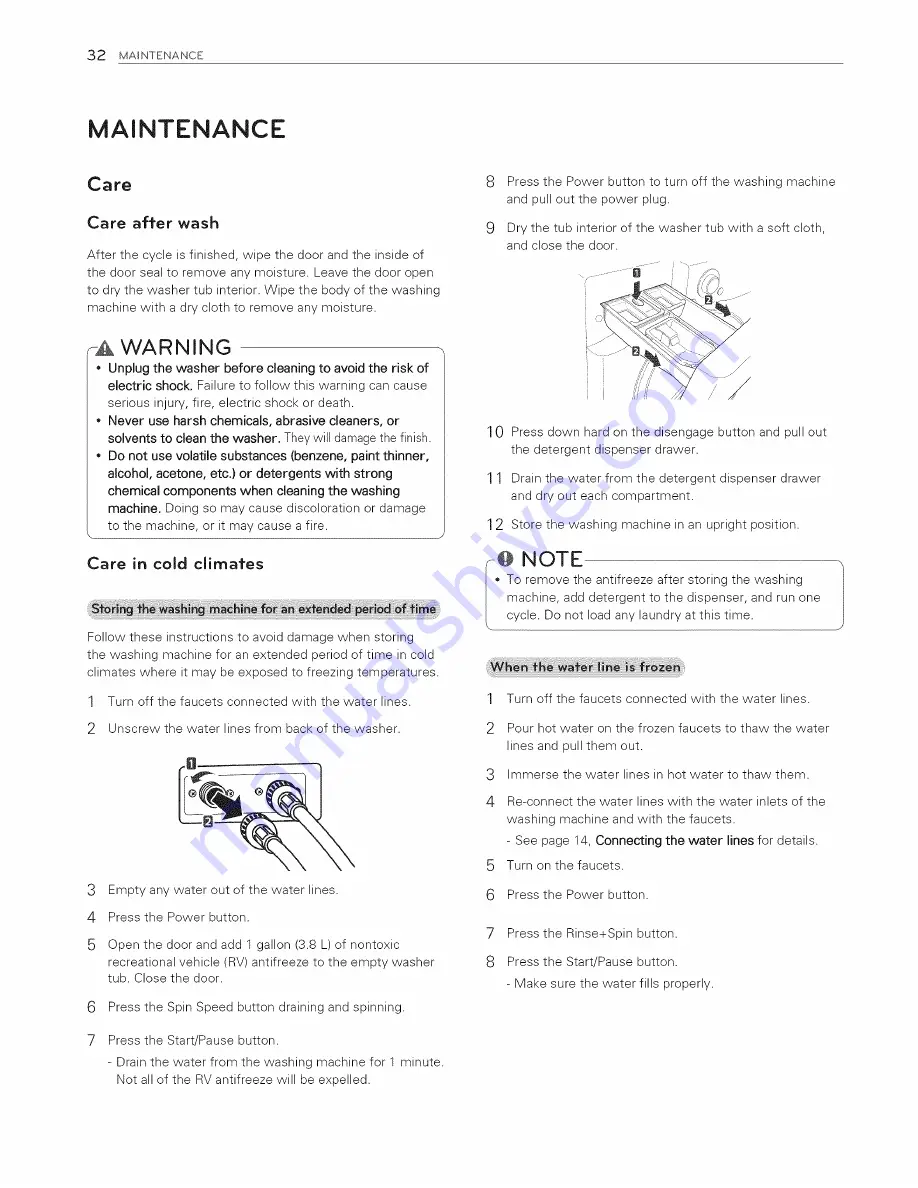 LG WM8500H*A Скачать руководство пользователя страница 32