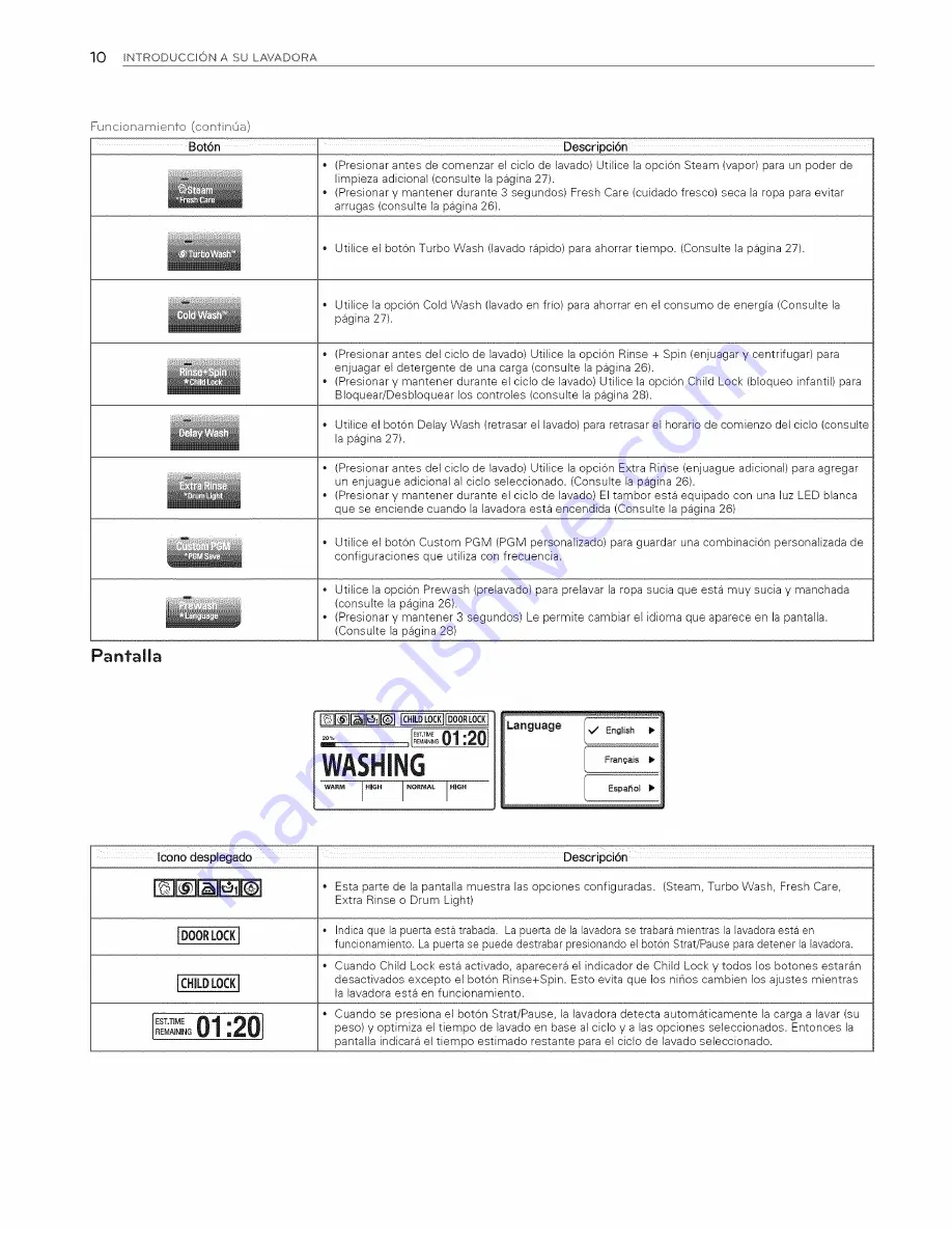 LG WM8500H*A Owner'S Manual Download Page 54