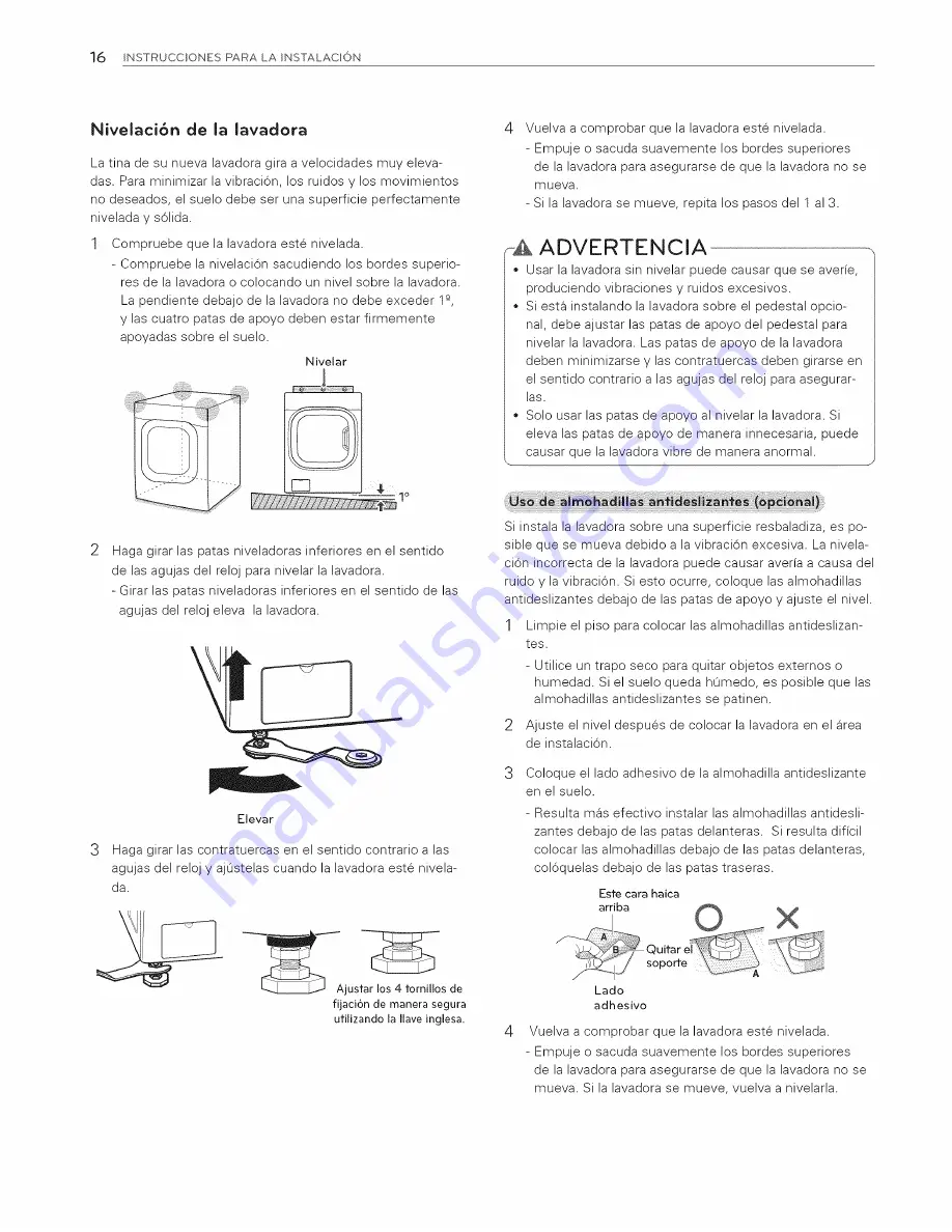 LG WM8500H*A Скачать руководство пользователя страница 60