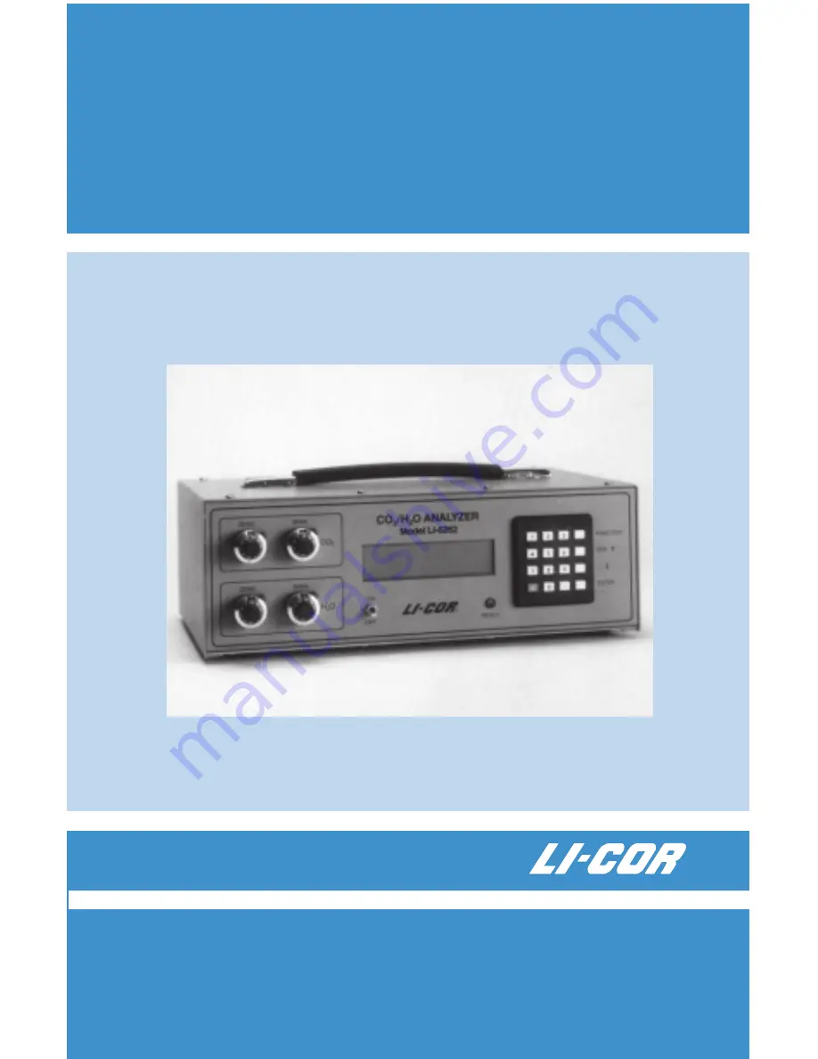 LI-COR li-6262 Instruction Manual Download Page 1