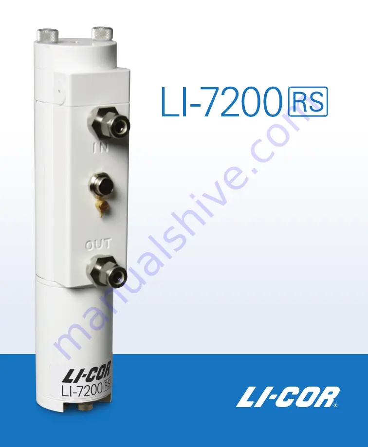 LI-COR LI7200RS Скачать руководство пользователя страница 1