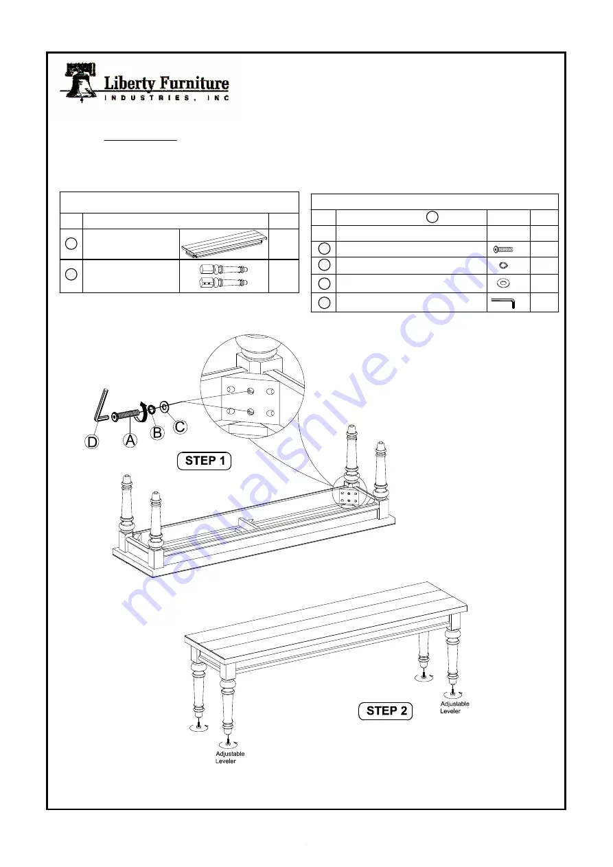 Liberty Furniture 824-C9000B Скачать руководство пользователя страница 1