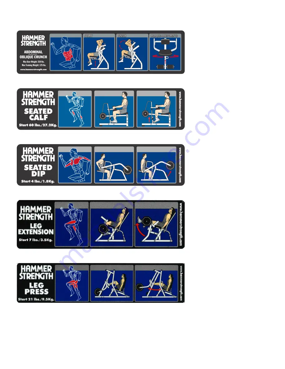 Life Fitness Hammer Strength PL-4W Owner'S Manual Download Page 55