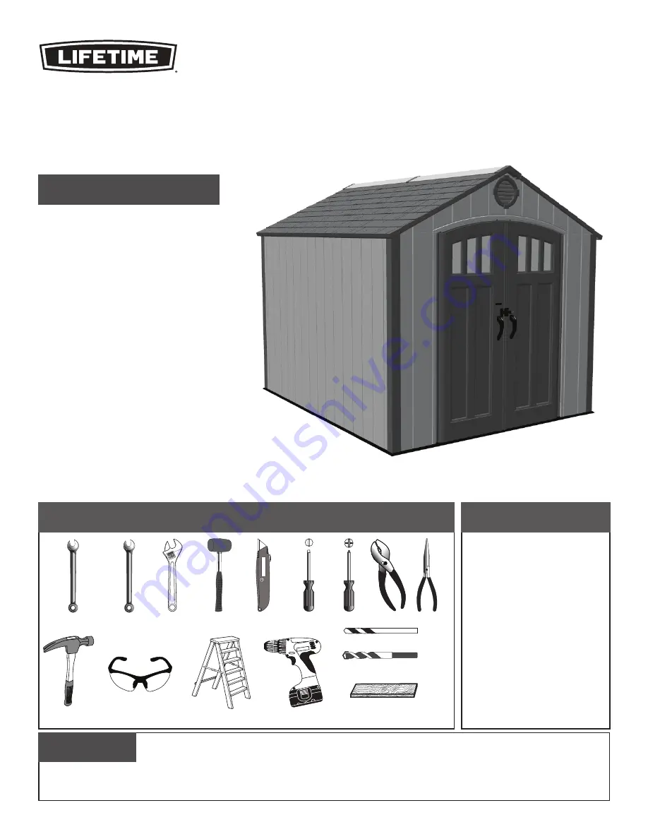 Lifetime 1031508 Assembly Instructions Manual Download Page 3