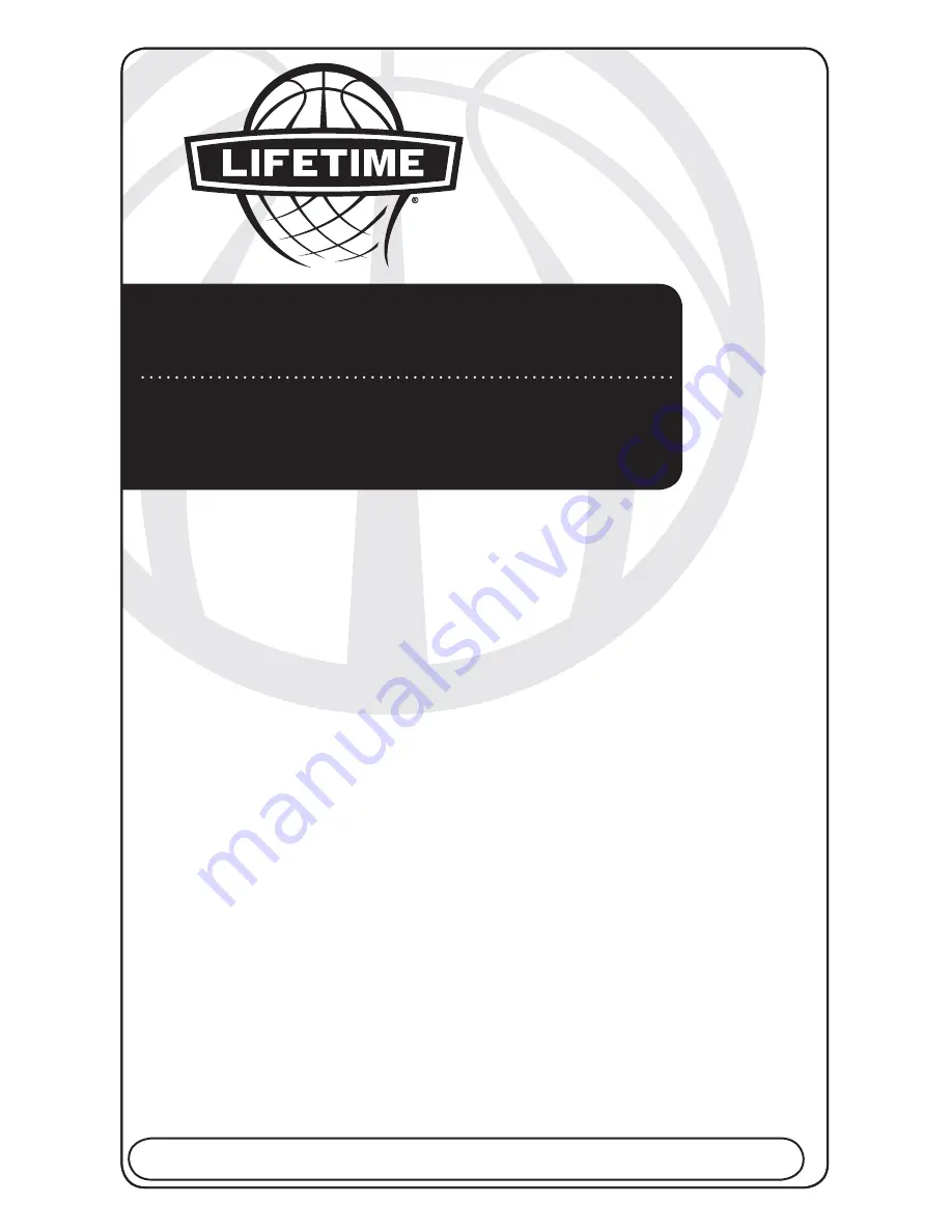 Lifetime 1558 Owner'S Manual Download Page 1