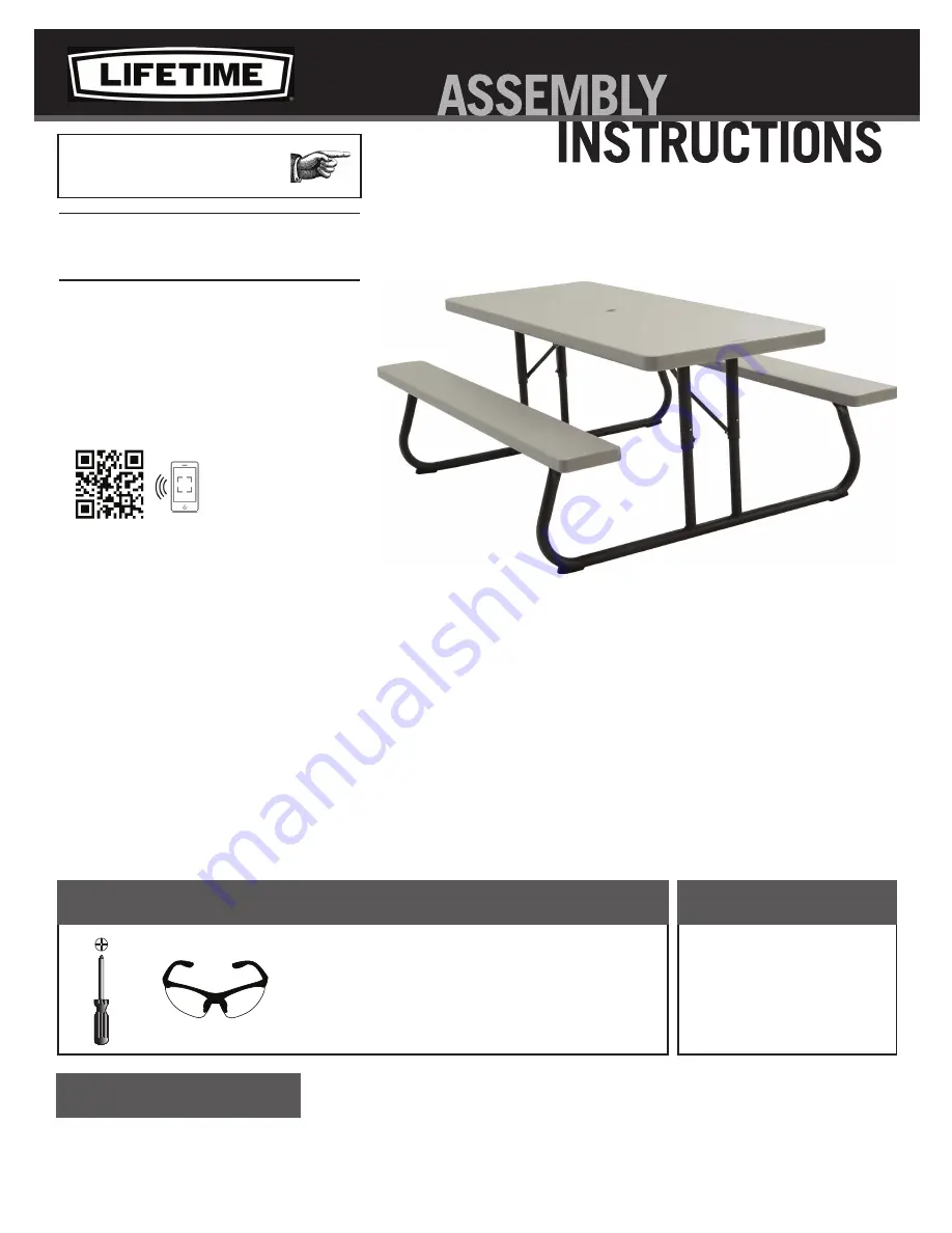 Lifetime 2119 Assembly Instructions Manual Download Page 1