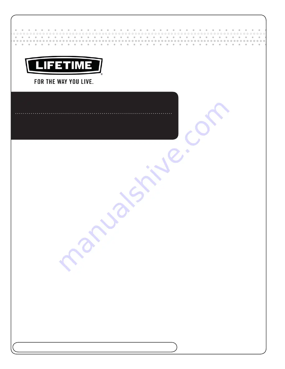 Lifetime 2119 Owner'S Manual Download Page 1