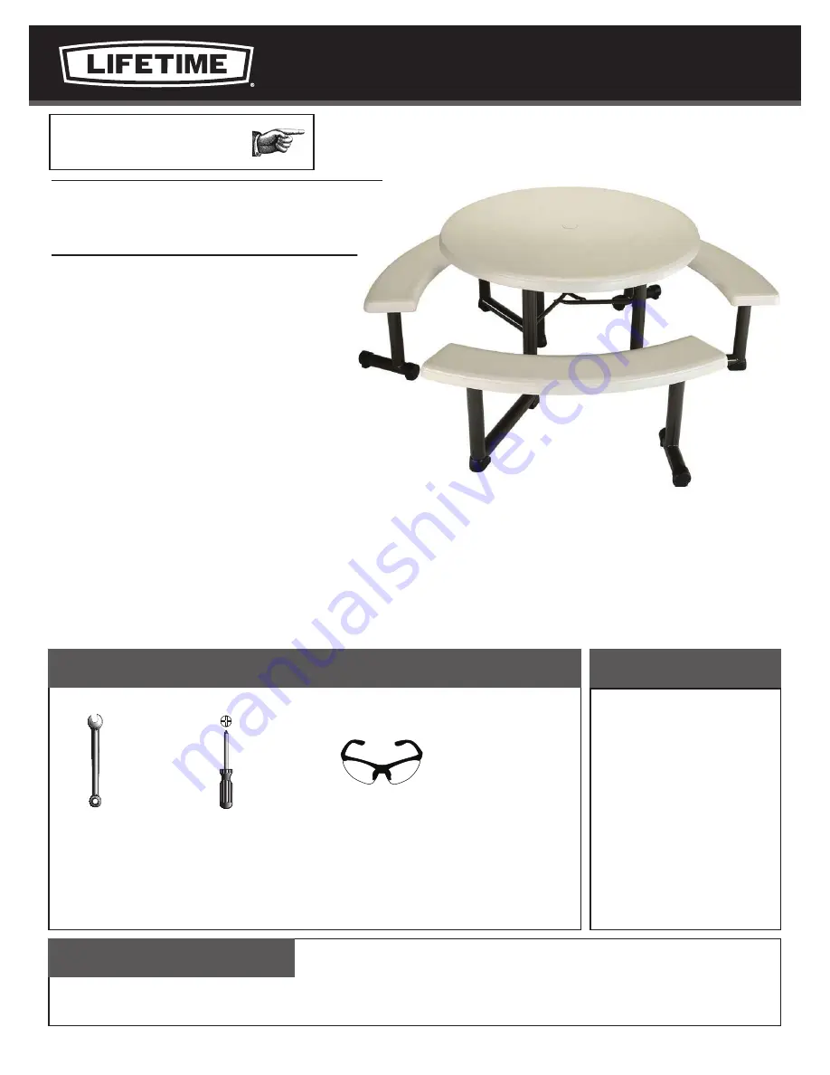 Lifetime 260205 Assembly Instructions Manual Download Page 2