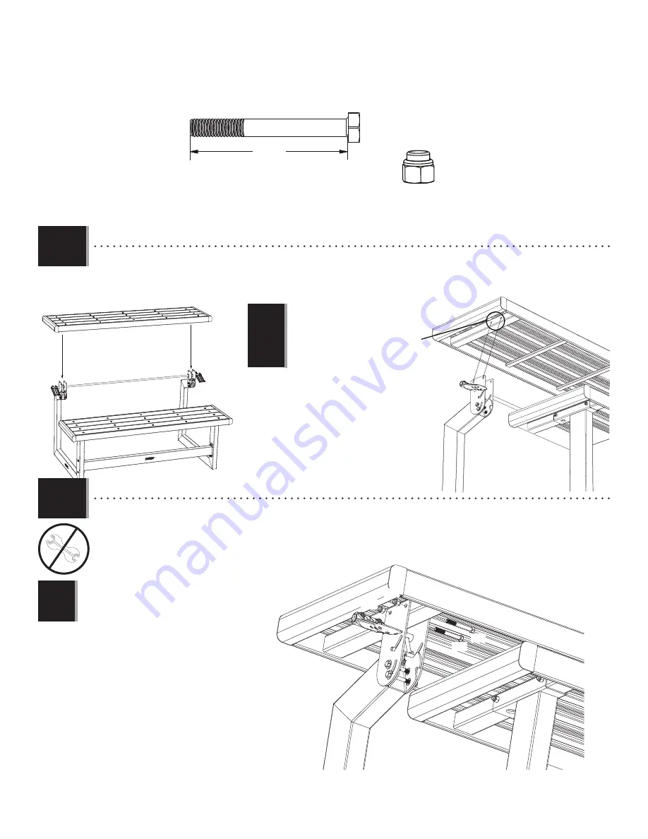 Lifetime 5' CONVERTIBLE BENCH Assembly Instructions Manual Download Page 16