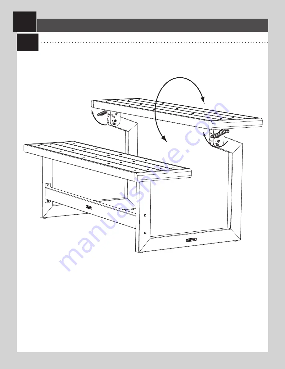 Lifetime 5' CONVERTIBLE BENCH Assembly Instructions Manual Download Page 18