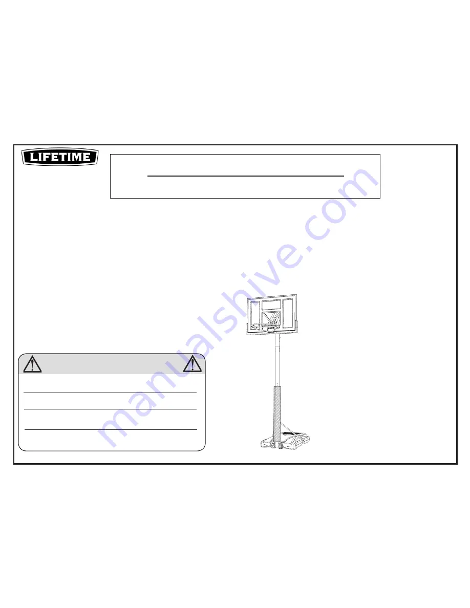 Lifetime 51587 Assembly Instructions And Owner'S Manual Download Page 1