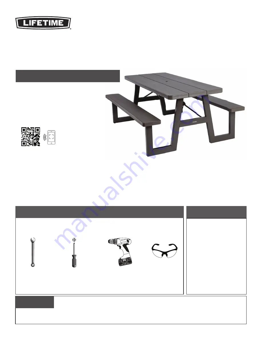 Lifetime 60233 Assembly Instructions Manual Download Page 1