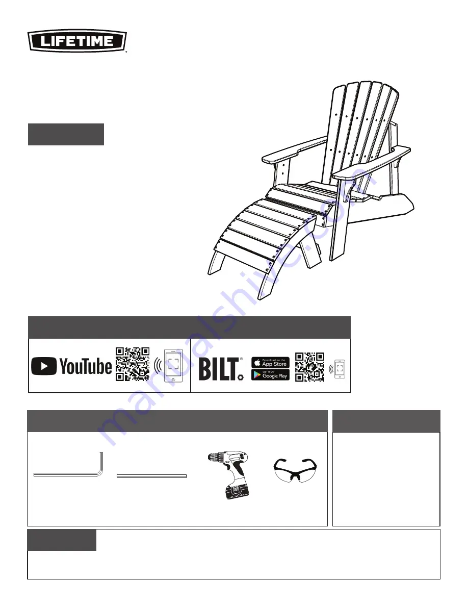 Lifetime 60294 Assembly Instructions Manual Download Page 1