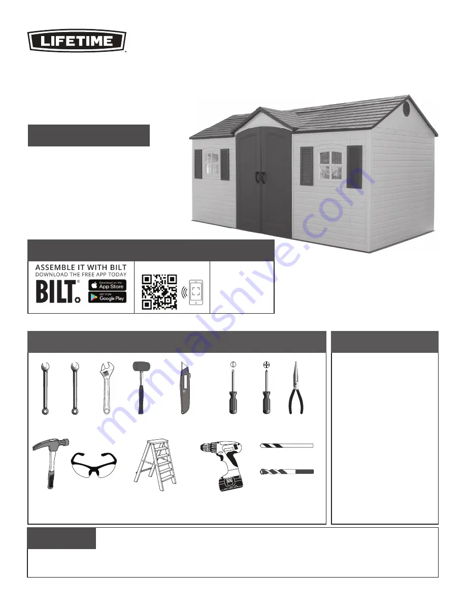 Lifetime 6446 Assembly Instructions Manual Download Page 1