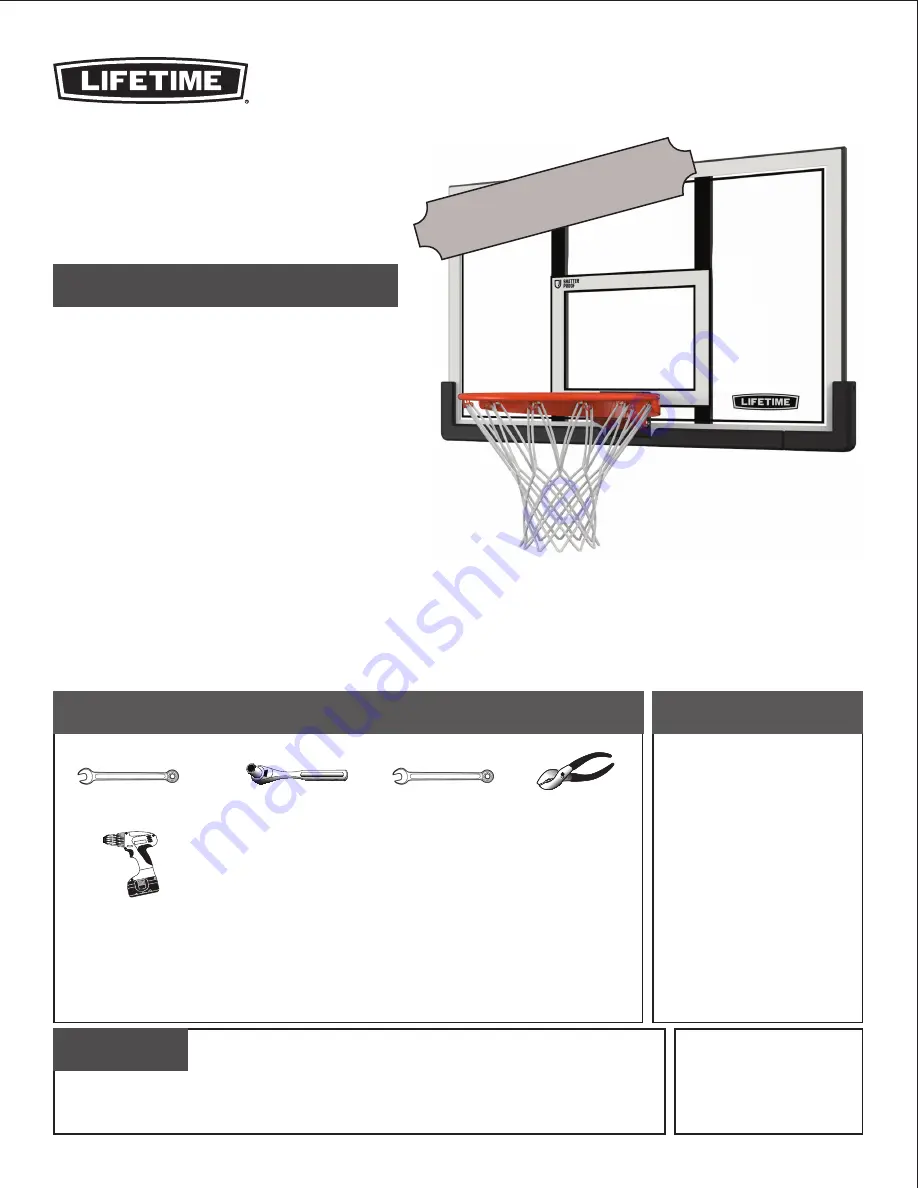 Lifetime 73729 Assembly Instructions Manual Download Page 1