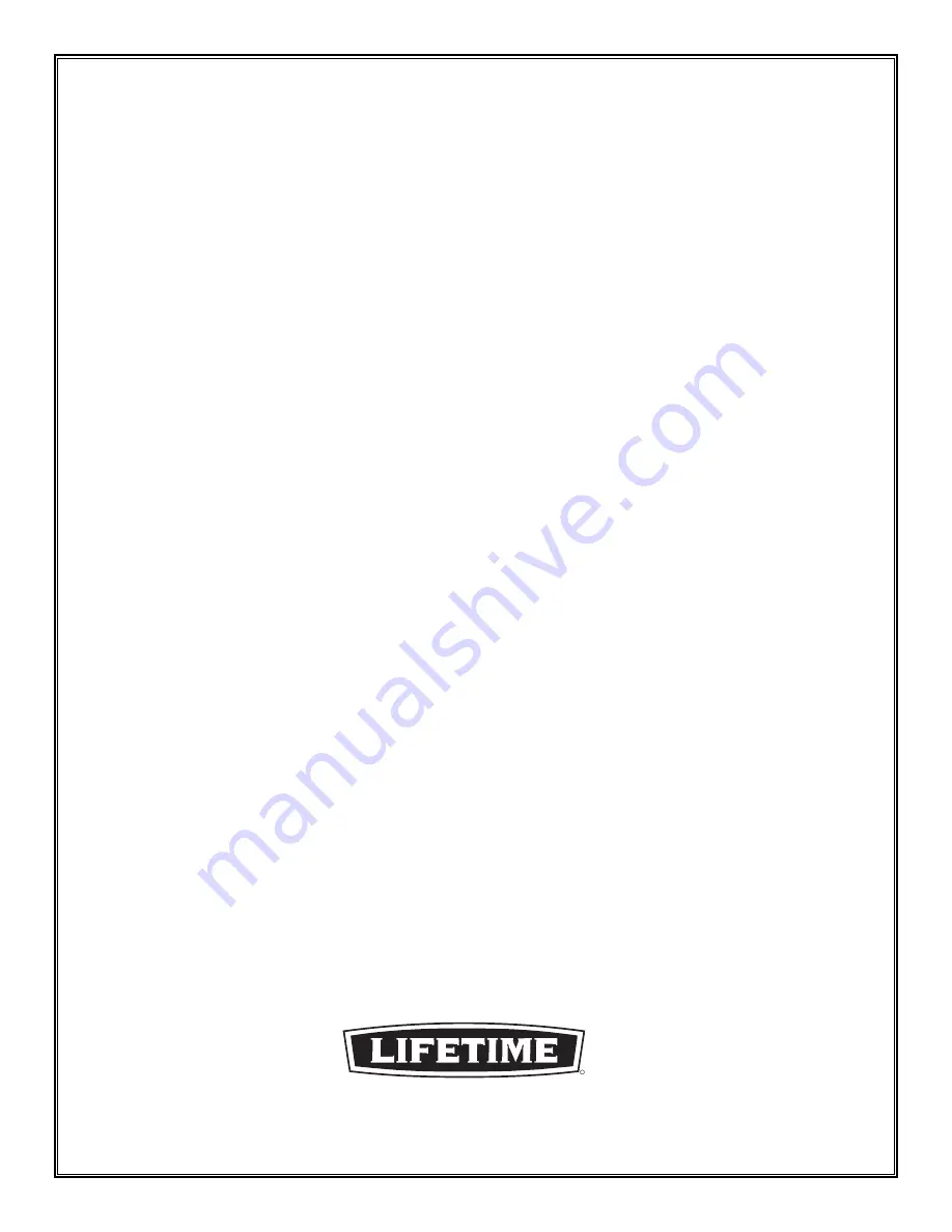 Lifetime Sentinel 6404 Owner'S Manual And Assembly Instructions Download Page 40