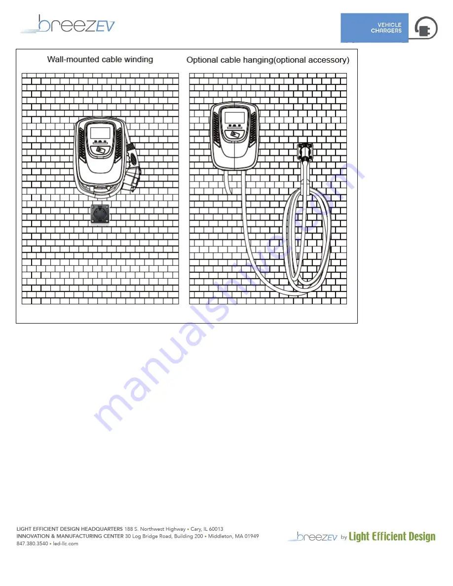 Light Efficient Design breezEV EVC-L2-D Series Install Manual Download Page 18