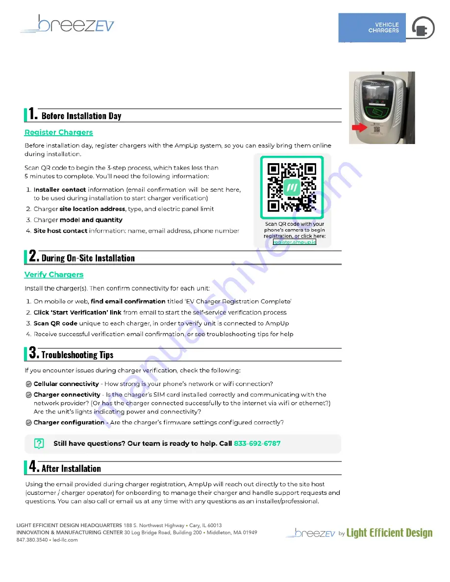 Light Efficient Design breezEV EVC-L2-D Series Install Manual Download Page 28