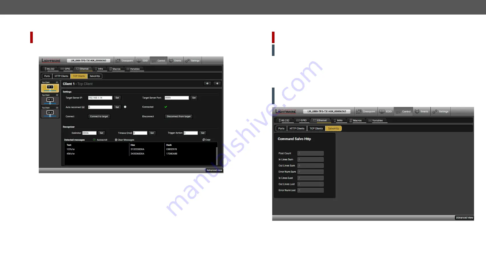 Lightware FP-UMX-TPS-TX120 User Manual Download Page 68