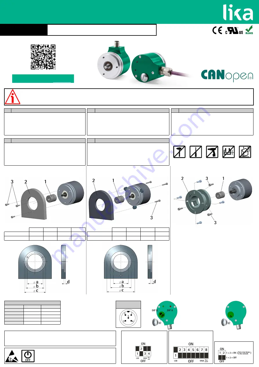 Lika Rotacod A 58 EasyCAN Series Скачать руководство пользователя страница 1