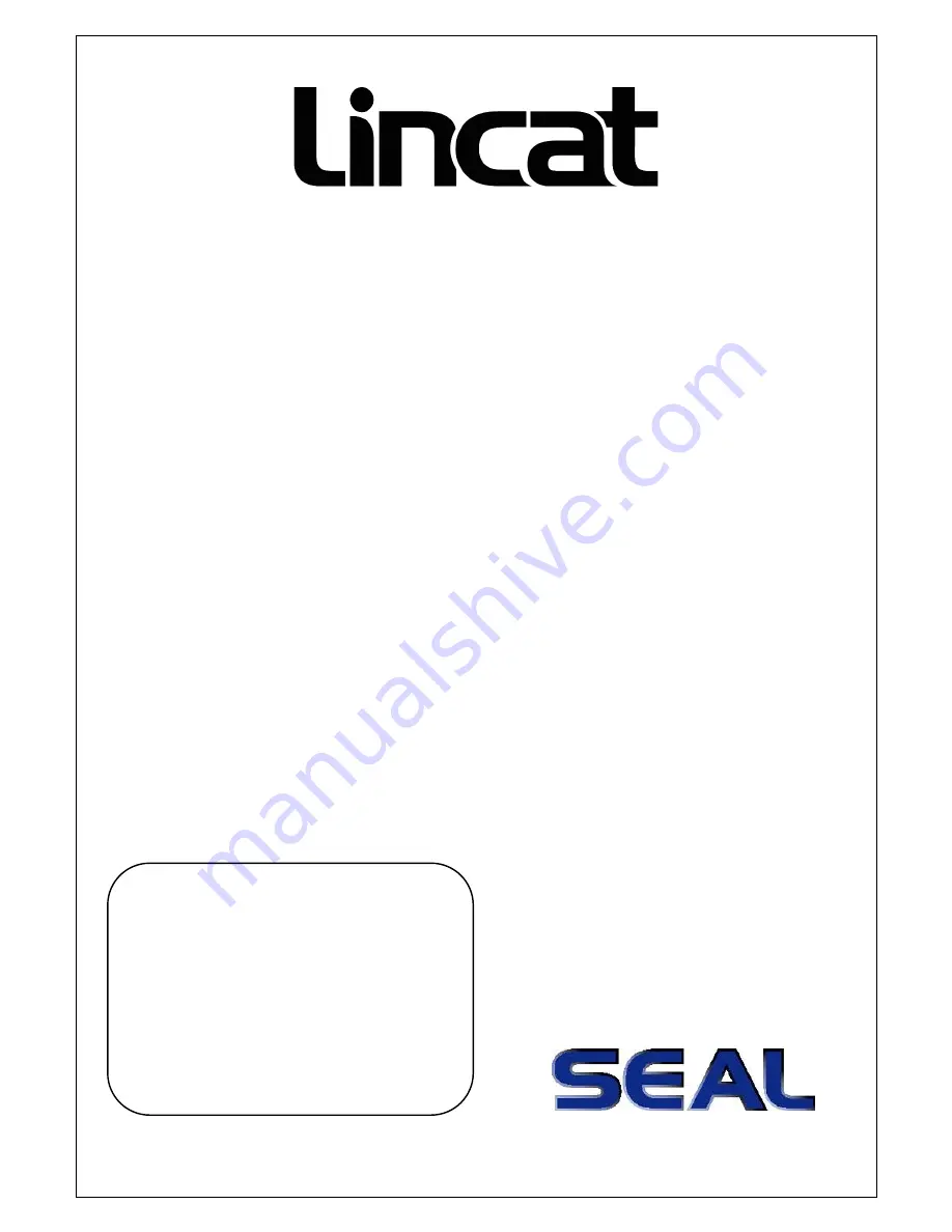 Lincat D3H Installation, Operating And Servicing Instructions Download Page 1