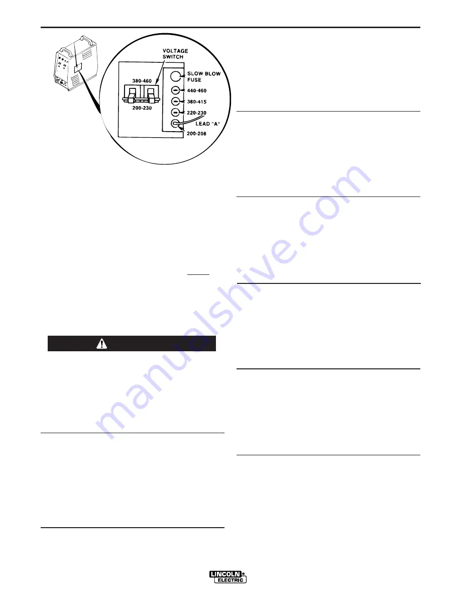 Lincoln Electric INVERTEC IM904 Operator'S Manual Download Page 12