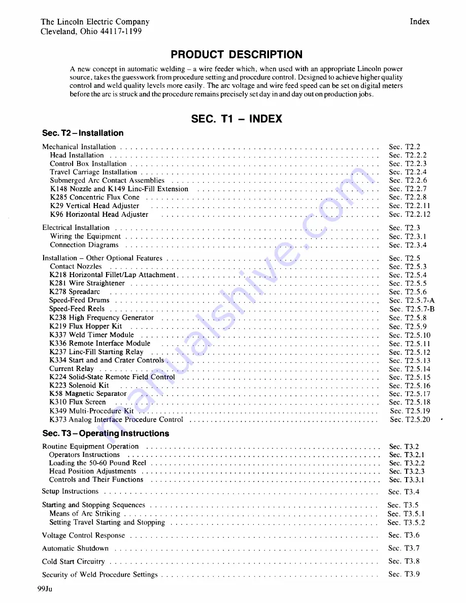 Lincoln Electric NA-5 Operator'S Manual Download Page 7