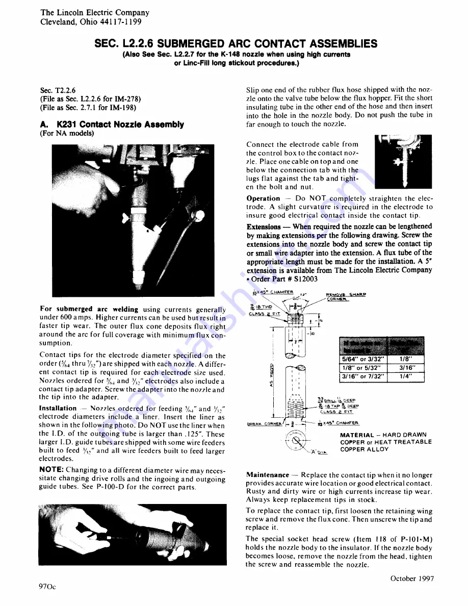 Lincoln Electric NA-5 Operator'S Manual Download Page 17