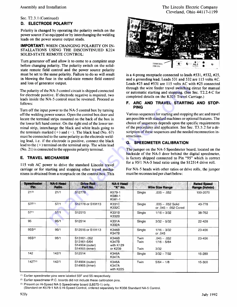 Lincoln Electric NA-5 Operator'S Manual Download Page 30