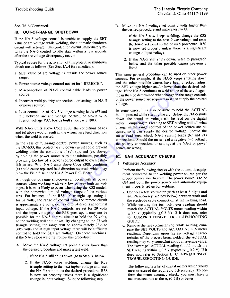 Lincoln Electric NA-5 Operator'S Manual Download Page 102