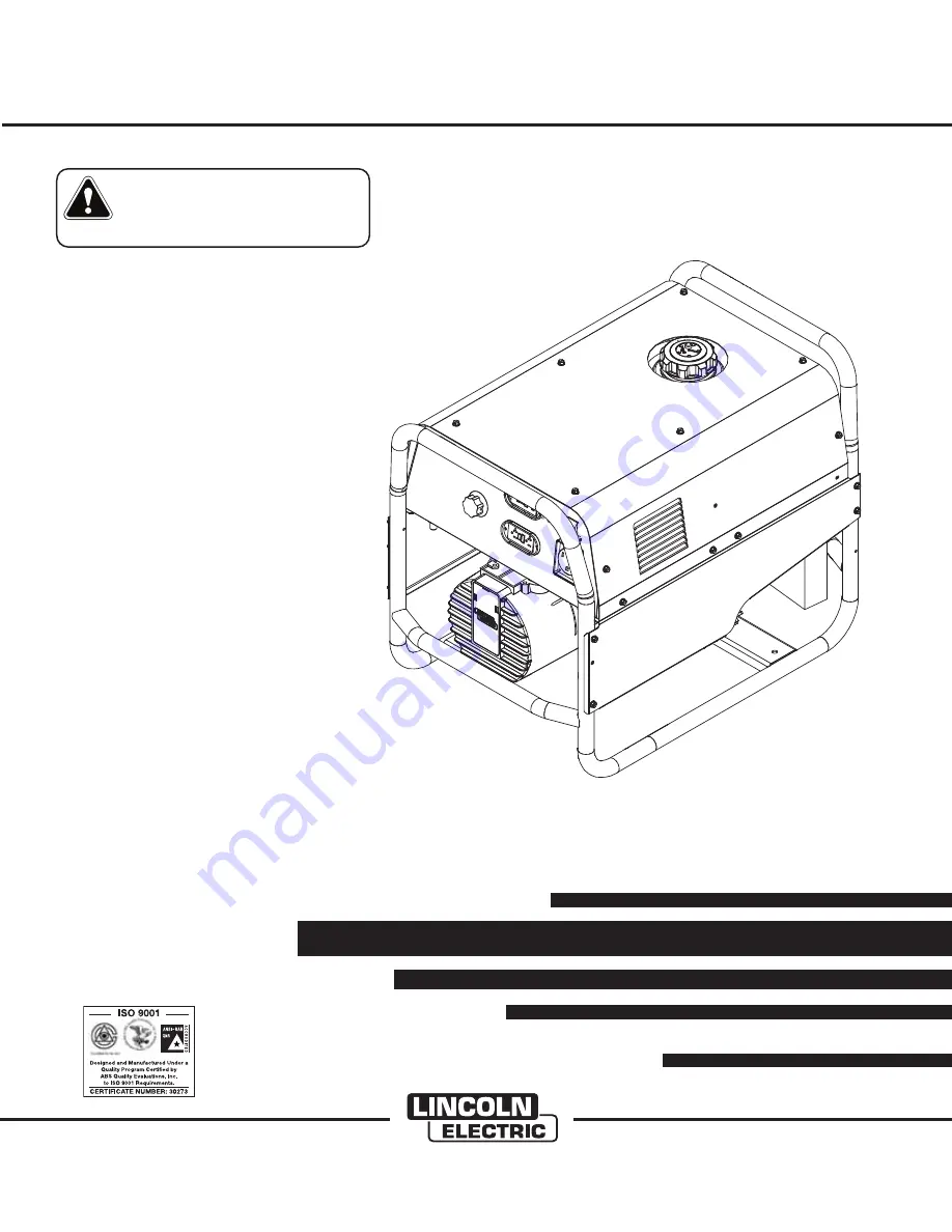 Lincoln Electric OUTBACK 145 IM973 Operator'S Manual Download Page 1